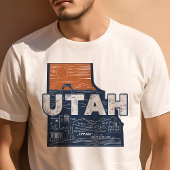 レトロトラベル ユタ州 グラフィック Tシャツ