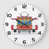 レトロトラムイラストレーション ラージ壁時計 (正面)