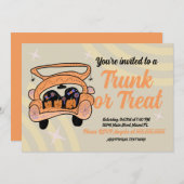 レトロトランクアトリートハロウィーンイベント 招待状 (正面/裏面)