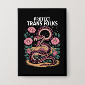 レトロトランスプライドトランス右トラ保護ンスフォーク 缶バッジ (正面)