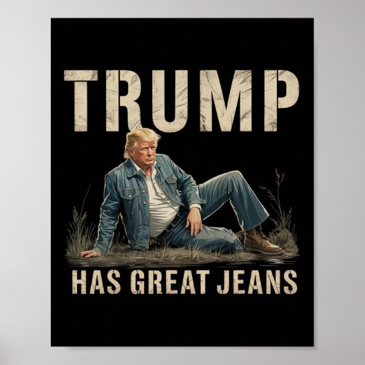 レトロトランプのジーンズが最高すぎるミーム ポスター (正面)