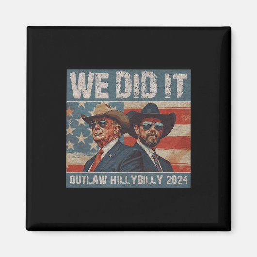 レトロトランプヴァンス我々はそれを違法及びヒルビルした マグネット (正面)