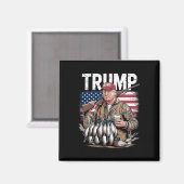 レトロトランプ狩りダックハロー狩りシーズンUs F マグネット (正面/裏面)