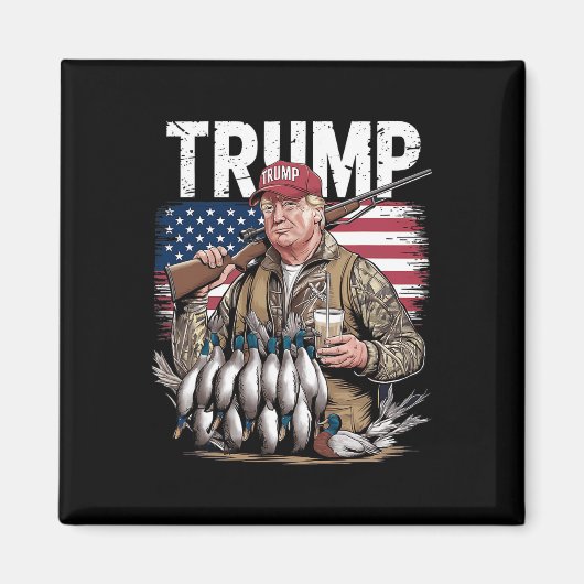 レトロトランプ狩りダックハロー狩りシーズンUs F マグネット (正面)