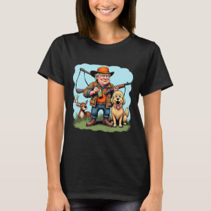 レトロトランプ狩り鹿おもしろいビアドリンクハンティ Tシャツ
