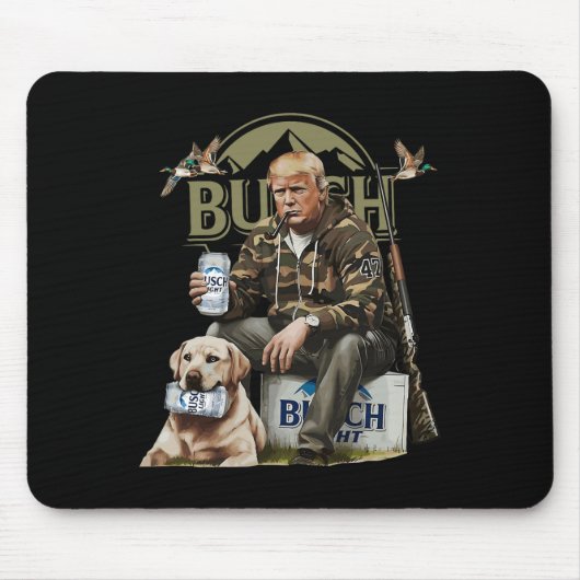 レトロトランプ狩り鹿おもしろいビール飲みビール マウスパッド (正面)