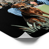 レトロトランプ狩り鹿おもしろい飲みビアハンティ ポスター (角)