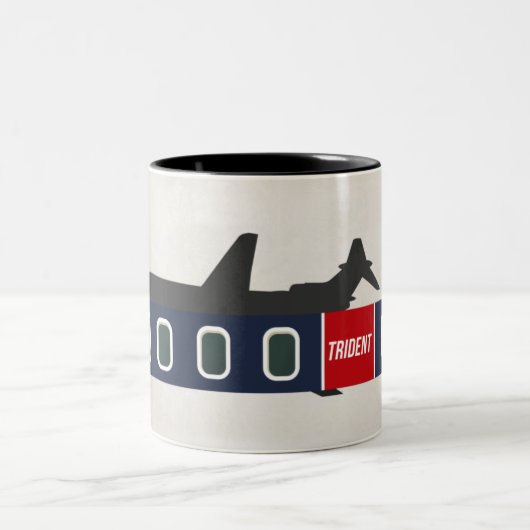 レトロトリデントジェットエイジシルーエットマグ ツートーンマグカップ (中央)