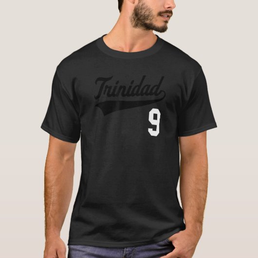 レトロトリニダードトバゴサッカー野球ジャージー Tシャツ (正面)