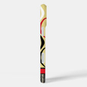 レトロトリバルinカスタード,レッド,ブラック(パーソナライズされた) Case-Mate iPhoneケース (裏面 / 右)