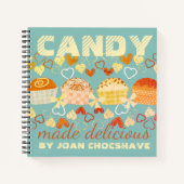 レトロトリュッフルパーソナル料理本レシピ手帳 ノートブック (正面)