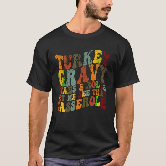 レトロトルコの肉汁転が豆私はCasを見て Tシャツ (正面)