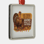 レトロトルコ安全 – 感謝祭 メタルオーナメント (右)
