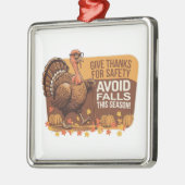 レトロトルコ安全 – 感謝祭 メタルオーナメント (左)