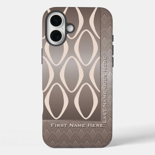 レトロトルーペとアーモンドのパーソナライズされた部族 Case-Mate iPhoneケース (裏面)