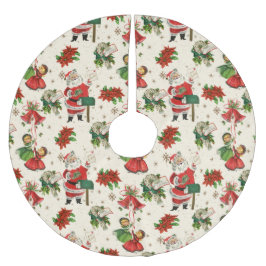 レトロトレジャーズ クリスマス ラッピングペーパー ブラッシュドポリエステルツリースカート