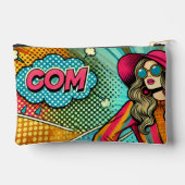 レトロトレンディーイラストレーションポップ・アートのスタイル アクセサリーポーチ (裏面)