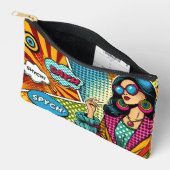 レトロトレンディーイラストレーションポップ・アートのスタイル アクセサリーポーチ (見開き)