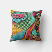 レトロトレンディーイラストレーションポップ・アートのスタイル クッション (裏面)