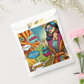 レトロトレンディーイラストレーションポップ・アートのスタイル フェイバーバッグ (封をした状態)