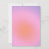 レトロトレンディーパステルパープルピンク卒業写真 案内状 (裏面)