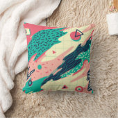 レトロトレンディーメンフィス壁紙 クッション (ブランケット)