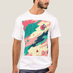 レトロトレンディーメンフィス壁紙 Tシャツ