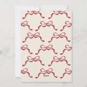 レトロトレンディーレッドボウズ楕円形フォトハッピーバレンタイン シーズンカード (裏面)