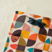 レトロトレンディー抽象芸術スクウェアコレクション ビーチタオル (インサイチュ)