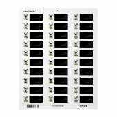 レトロトレンディー（昆虫）マルハナバチ/のまわりにガール ラベル (フルシート)