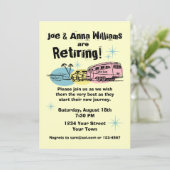 レトロトレーラー退職パーティの招待状 招待状 (スタンド正面)