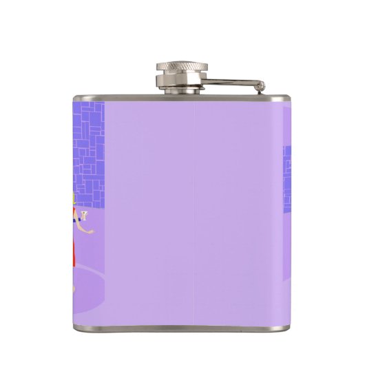 レトロトロピカルカクテルパーティーフラスコ フラスク (裏面)