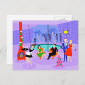 レトロトロピカルクリスマスパーティーはがき シーズンポストカード (正面/裏面)