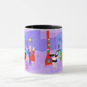 レトロトロピカルクリスマスパーティーマグカップ マグカップ (中央)