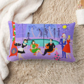 レトロトロピカルクリスマスパーティー腰枕 ランバークッション (ブランケット)