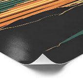 レトロトロピカルサンセット（ボートと黒雲） ポスター (コーナー)