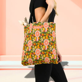 レトロトロピカルシトラス ピックルボール ブライダルシャワー トートバッグ