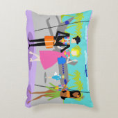 レトロトロピカルバケーションアクセントピロー アクセントクッション (正面(垂直))