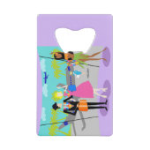 レトロトロピカルバケーションクレジットカードボトルオープナー クレジットカード栓抜き (正面)