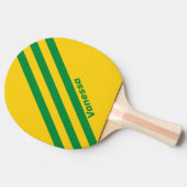 レトロトロピカルバナナストライプ三つの名前 卓球ラケット (横)