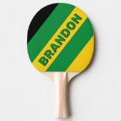 レトロトロピカルパはっきりしたームストライプの（名前） 卓球ラケット (正面)