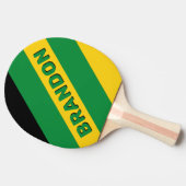 レトロトロピカルパはっきりしたームストライプの（名前） 卓球ラケット (横)