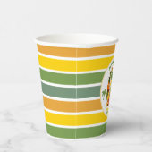 レトロトロピカルパイナップルピックボールブライダルシャワー 紙コップ (右)