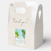 レトロトロピカルパム結婚ツリーズサンキューギフトボックス フェイバーボックス (オープン)