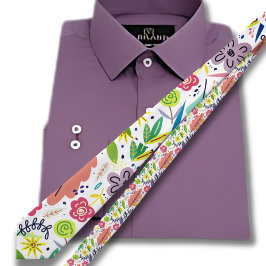 レトロトロピカルパラダイスハワイアンパターン ネクタイ