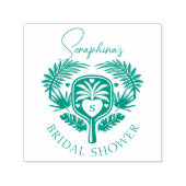 レトロトロピカルパームツリーピックボールブライダルシャワー セルフインキングスタンプ (デザイン)