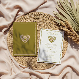 レトロトロピカルパームツリーピックボールブライダルシャワー 招待状