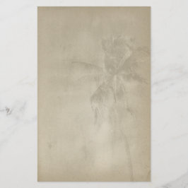 レトロトロピカルパームツリー紙文具 便箋