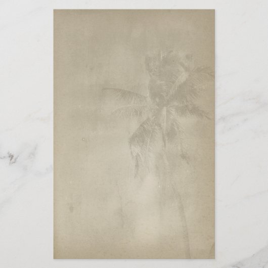 レトロトロピカルパームツリー紙文具 便箋 (正面)