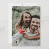 レトロトロピカルビーチパームツ結婚リーズフォトズ シーズンカード (裏面)